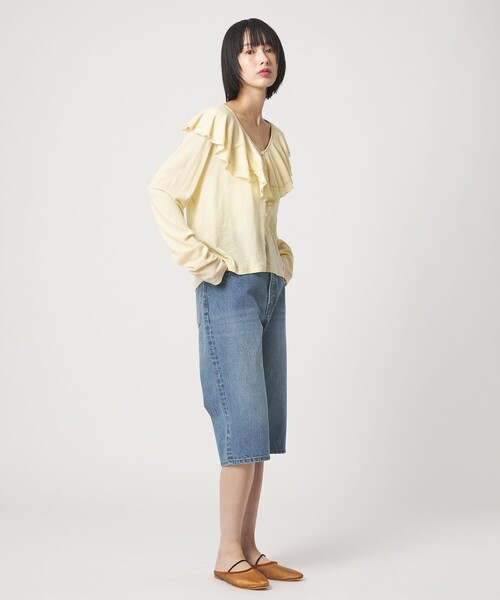 EMMEL REFINES(エメルリファインズ)の「<EMMEL REFINES>EM デニム カプリ パンツ(デニムパンツ・レディース・ライトブルー/ブラック・S/M)」の21枚目の写真