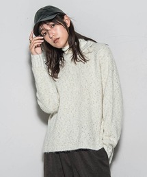 ラメスパンコールクルーネックニット≪手洗い可能≫