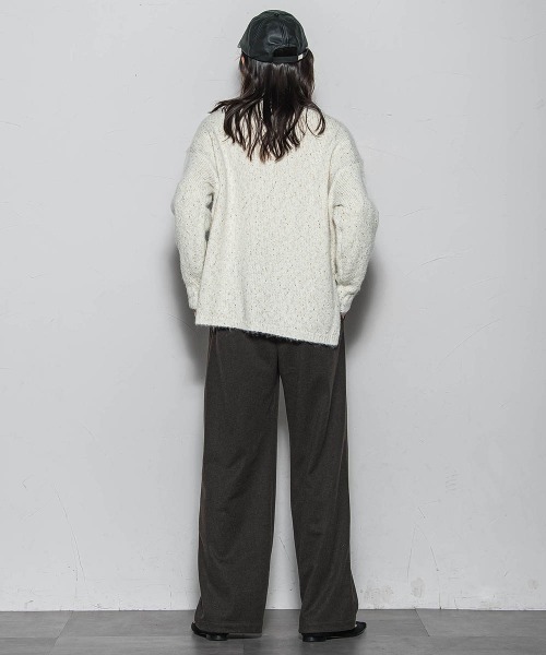 ラメスパンコールクルーネックニット≪手洗い可能≫（ニット/セーター