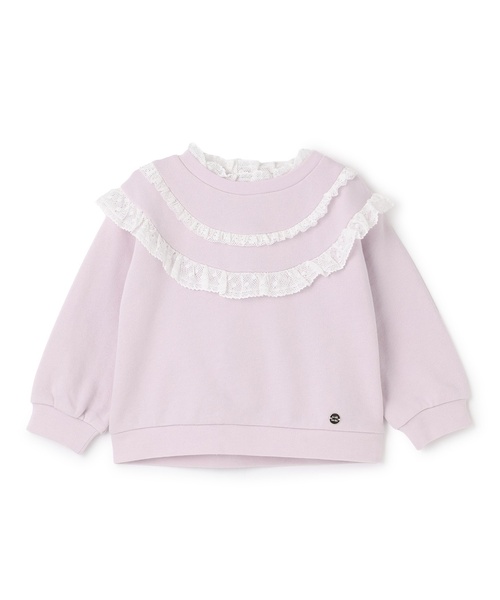 petit main（プティマイン）の「【リンク】ヨークレーストレーナー（スウェット・キッズ・トップグレー/ライトピンク/ブラック・110cm/120cm/100cm/80ｃｍ/90cm/130cm）」の3枚目の写真