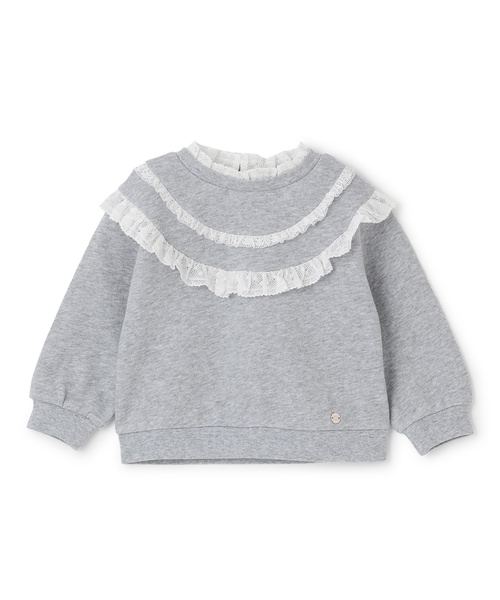 petit main（プティマイン）の「【リンク】ヨークレーストレーナー（スウェット・キッズ・トップグレー/ライトピンク/ブラック・110cm/120cm/100cm/80ｃｍ/90cm/130cm）」の11枚目の写真