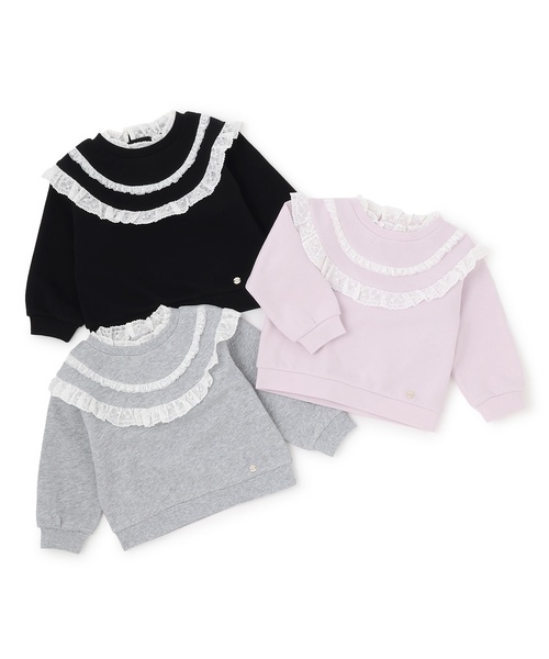 petit main（プティマイン）の「【リンク】ヨークレーストレーナー（スウェット・キッズ・トップグレー/ライトピンク/ブラック・110cm/120cm/100cm/80ｃｍ/90cm/130cm）」の17枚目の写真