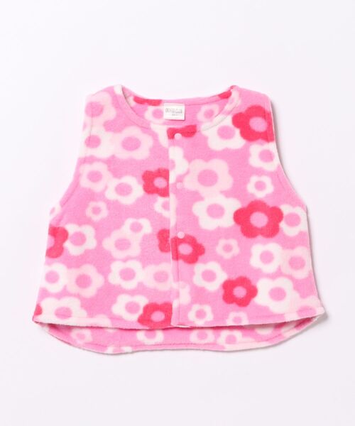 nino（ニノ）の「花柄フリースベスト（ベスト・キッズ・イエロー/ピンク・80ｃｍ/90cm）」の2枚目の写真