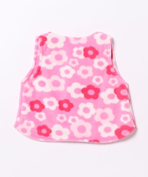 nino（ニノ）の「花柄フリースベスト（ベスト・キッズ・イエロー/ピンク・80ｃｍ/90cm）」の3枚目の写真