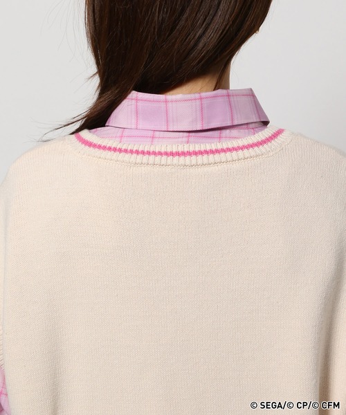 RAGEBLUE（レイジブルー）の「【プロジェクトセカイ×ZOZOTOWN】ワンダーランズ×ショウタイムコラボ モチーフニットベスト（ベスト・レディース・ピンク系その他/オフホワイト/グレー/ライトグレー/イエロー/ピンク系その他2・MEDIUM/LARGE）」の10枚目の写真