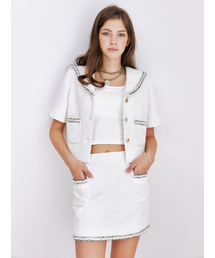 POCKET TWEED SKIRT