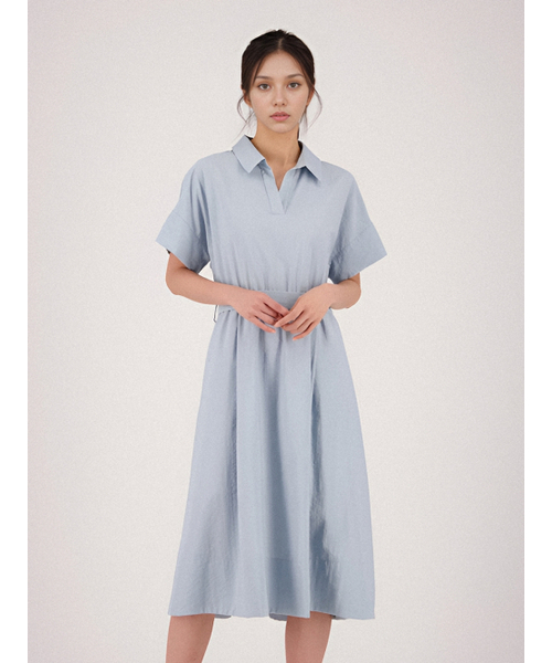 ACUD（アクド）の「Collar Neck Half Sleeve Dress _Black（ワンピース・レディース・ブラック・S/M）」の4枚目の写真