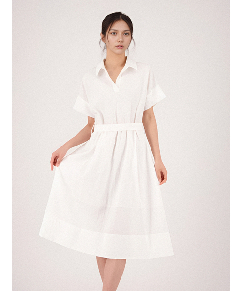 ACUD（アクド）の「Collar Neck Half Sleeve Dress _Black（ワンピース・レディース・ブラック・S/M）」の5枚目の写真