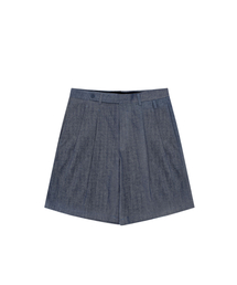 2TUCKS DENIM SHORTS_INDIGO