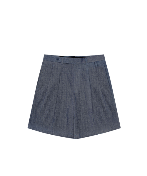 HONGWOOSUNG(ホンウソン)の「2TUCKS DENIM SHORTS_INDIGO(その他パンツ・メンズ・その他・S/M/L)」の1枚目の写真