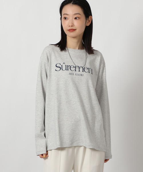 LAKOLE（ラコレ）の「アソートロゴプリント長袖2 / 637523（Tシャツ/カットソー・レディース・ブラック/オフホワイト/グレー・FREE）」の3枚目の写真