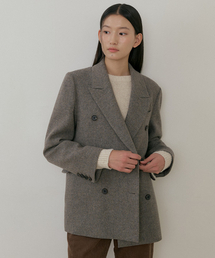 LINGSEOUL（リングソウル）の「wool double classic jacket-ash.brown（テーラードジャケット）」
