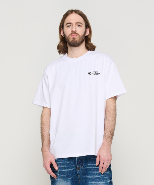 CARGOBROS(カーゴブロス)の「サークルスモールロゴオーバー半袖Tシャツ(ホワイト)(Tシャツ/カットソー・メンズ・その他・S/M/L/2XL/XL)」の1枚目の写真