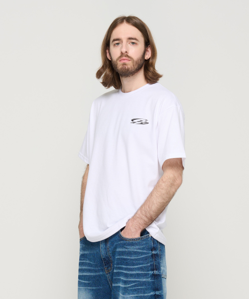 CARGOBROS(カーゴブロス)の「サークルスモールロゴオーバー半袖Tシャツ(ホワイト)(Tシャツ/カットソー・メンズ・その他・S/M/L/2XL/XL)」の2枚目の写真