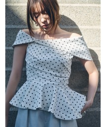 FRAY I.D | オフショルカラーアシメペプラムトップス(Tシャツ/カットソー)