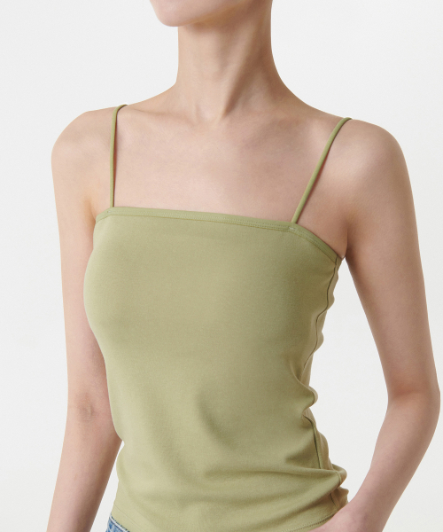 MUSINSA STANDARD WOMAN（ムシンサスタンダードウーマン）の「ウィメンズスパゲッティストラップブラトップ[セージ]（その他トップス・レディース・その他・LARGE/MEDIUM/SMALL/X-SMALL）」の4枚目の写真