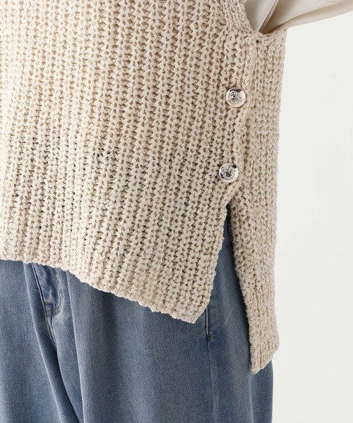 Elura（エルーラ）の「テープヤーンベスト/643325（ベスト・レディース・オフホワイト/ブラック・FREE）」の20枚目の写真