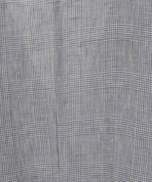 ADIEU TRISTESSE（アデュートリステス）の「リネングレンチェックジャケット（ノーカラージャケット・レディース・グレー系その他/ダークブラウン・38）」の4枚目の写真