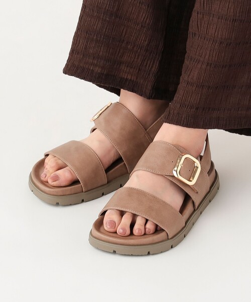 BEAMS HEART(ビームスハート)の「ダブル ベルト バックル サンダル(サンダル・レディース・ブラウン系その他2/ブラック・SMALL/MEDIUM/LARGE)」の2枚目の写真