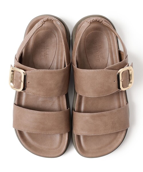 BEAMS HEART(ビームスハート)の「ダブル ベルト バックル サンダル(サンダル・レディース・ブラウン系その他2/ブラック・SMALL/MEDIUM/LARGE)」の6枚目の写真