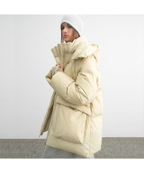 JP-583)DUCK DOWN HOODY HALF PADDING（ブルゾン）｜ATELIER NAIN 