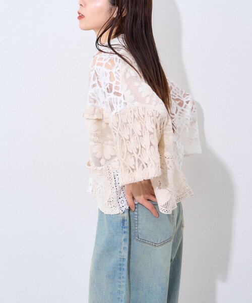 etsinta（エシンタ）の「【etsinta/エシンタ】レースパッチワークシャツINDIA（シャツ/ブラウス・レディース・アイボリー・ONE SIZE）」の20枚目の写真