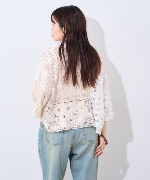 etsinta（エシンタ）の「【etsinta/エシンタ】レースパッチワークシャツINDIA（シャツ/ブラウス・レディース・アイボリー・ONE SIZE）」の21枚目の写真