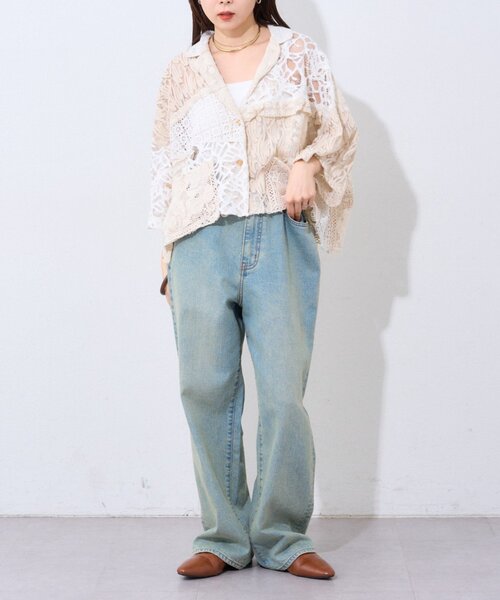 etsinta（エシンタ）の「【etsinta/エシンタ】レースパッチワークシャツINDIA（シャツ/ブラウス・レディース・アイボリー・ONE SIZE）」の13枚目の写真