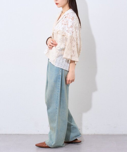 etsinta（エシンタ）の「【etsinta/エシンタ】レースパッチワークシャツINDIA（シャツ/ブラウス・レディース・アイボリー・ONE SIZE）」の12枚目の写真