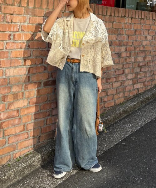 etsinta（エシンタ）の「【etsinta/エシンタ】レースパッチワークシャツINDIA（シャツ/ブラウス・レディース・アイボリー・ONE SIZE）」の4枚目の写真