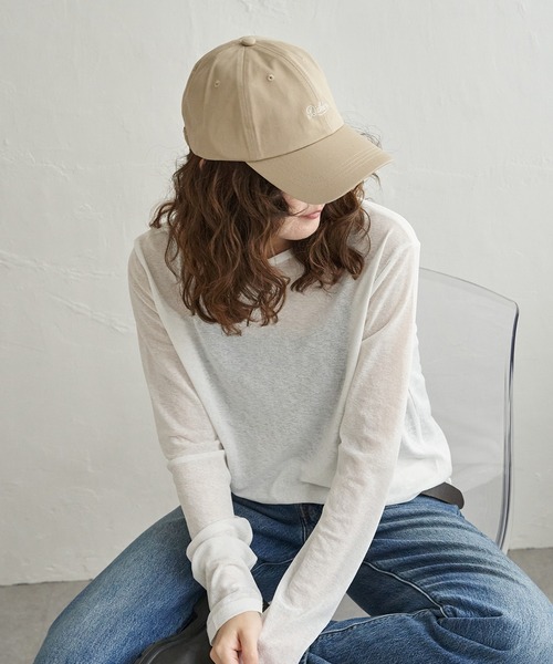 Dickies(ディッキーズ)の「Dickies ディッキーズ 刺繍ロゴキャップ(キャップ・レディース・ブラック/オフホワイト/ピンク/チャコール/ベージュ・FREE)」の4枚目の写真