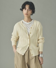 Curensology | Curensology(カレンソロジー)/ローシルクケーブルカーディガン(カーディガン/ボレロ)