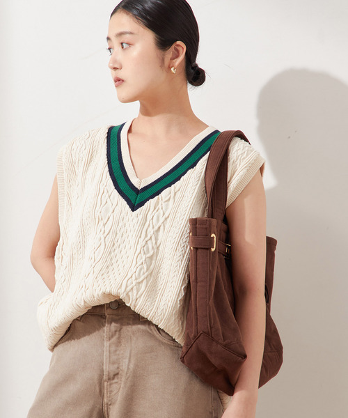 journal standard L'essage（ジャーナルスタンダードレサージュ）の「《追加》別注【ILL ONE EIGHTY/イル ワンエイティ】TILDEN VEST：ベスト（ベスト・レディース・ブラウン/グリーン/ブラック・MEDIUM）」の18枚目の写真