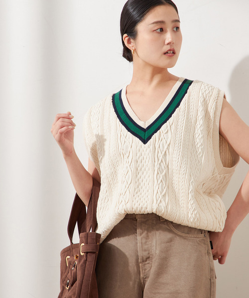 journal standard L'essage（ジャーナルスタンダードレサージュ）の「《追加》別注【ILL ONE EIGHTY/イル ワンエイティ】TILDEN VEST：ベスト（ベスト・レディース・ブラウン/グリーン/ブラック・MEDIUM）」の19枚目の写真