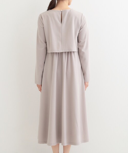 SHOO・LA・RUE（シューラルー）の「【S-LL】コーデに迷わずきちんと決まる セットアップ風ワンピース（ワンピース・レディース・グレー/ネイビー・01/02/03/04）」の13枚目の写真