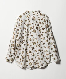 BEAUTY&YOUTH UNITED ARROWS | フラワープリント バンドカラーシャツ ウォッシャブル(シャツ/ブラウス)