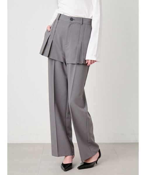 SORIN(ソリン )の「TR Layered Like Pants/TR レイヤードライクパンツ(その他パンツ・レディース・グレー/ブラック・38/36)」の3枚目の写真