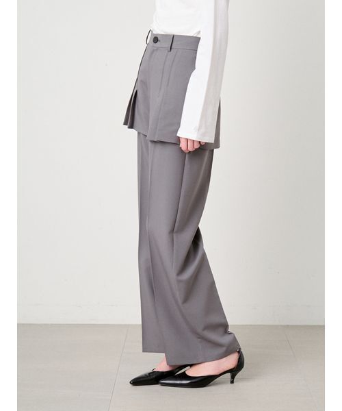 SORIN(ソリン )の「TR Layered Like Pants/TR レイヤードライクパンツ(その他パンツ・レディース・グレー/ブラック・38/36)」の4枚目の写真