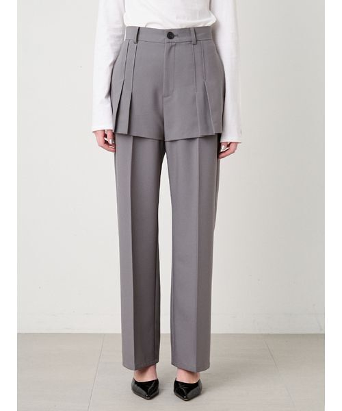 SORIN(ソリン )の「TR Layered Like Pants/TR レイヤードライクパンツ(その他パンツ・レディース・グレー/ブラック・38/36)」の6枚目の写真