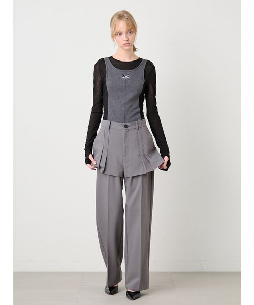 SORIN(ソリン )の「TR Layered Like Pants/TR レイヤードライクパンツ(その他パンツ・レディース・グレー/ブラック・38/36)」の9枚目の写真