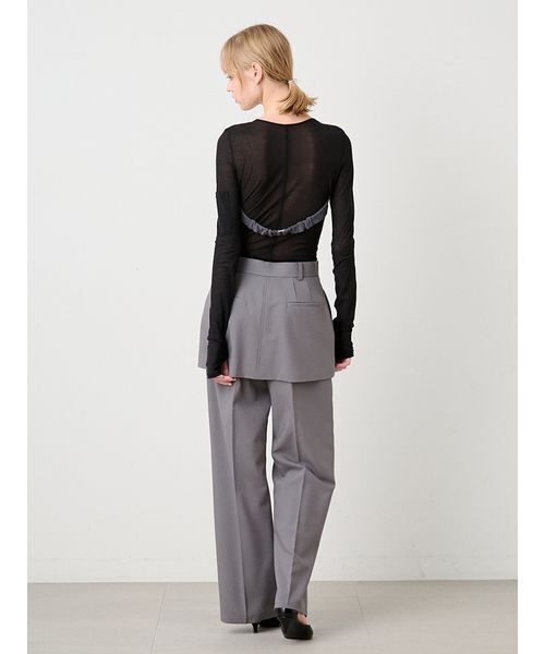 SORIN(ソリン )の「TR Layered Like Pants/TR レイヤードライクパンツ(その他パンツ・レディース・グレー/ブラック・38/36)」の12枚目の写真