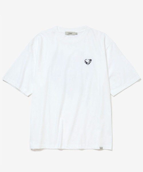 rehacer(レアセル)の「rehacer : Blossom Heart Relax Fit T-shirt / ブロッサムハート リラックス フィットTシャツ(Tシャツ/カットソー・レディース・ブラック/ホワイト・SMALL)」の7枚目の写真