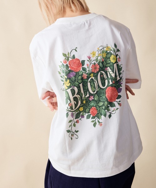 rehacer(レアセル)の「rehacer : Blossom Heart Relax Fit T-shirt / ブロッサムハート リラックス フィットTシャツ(Tシャツ/カットソー・レディース・ブラック/ホワイト・SMALL)」の18枚目の写真