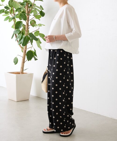 BEARDSLEY（ビアズリー）の「《追加検討中》ドットプリントパンツ（その他パンツ・レディース・ブラック・1/0/2）」の6枚目の写真