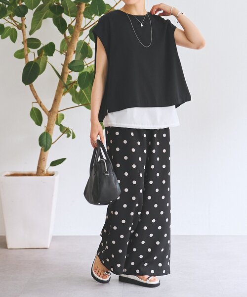 BEARDSLEY（ビアズリー）の「《追加検討中》ドットプリントパンツ（その他パンツ・レディース・ブラック・1/0/2）」の12枚目の写真