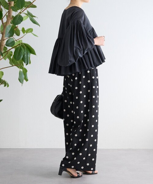 BEARDSLEY（ビアズリー）の「《追加検討中》ドットプリントパンツ（その他パンツ・レディース・ブラック・1/0/2）」の14枚目の写真