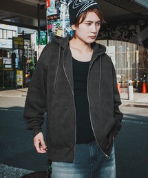 裏起毛 コットンタッチ ジップパーカー