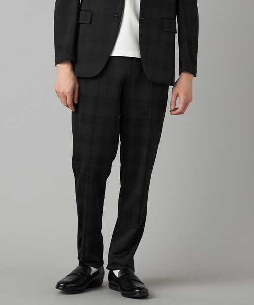 COMME CA MEN（コムサメン）の「【セットアップ対応】〔IL PRINCIPE〕 ジャージーテーパード パンツ（スラックス・メンズ・ブラック/チャコールグレー・M/S/L）」の2枚目の写真