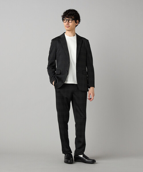 COMME CA MEN（コムサメン）の「【セットアップ対応】〔IL PRINCIPE〕 ジャージーテーパード パンツ（スラックス・メンズ・ブラック/チャコールグレー・M/S/L）」の18枚目の写真