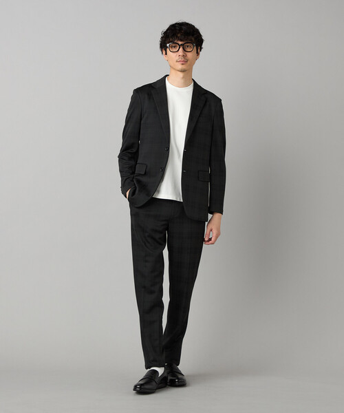 COMME CA MEN（コムサメン）の「【セットアップ対応】〔IL PRINCIPE〕 ジャージーテーパード パンツ（スラックス・メンズ・ブラック/チャコールグレー・M/S/L）」の19枚目の写真